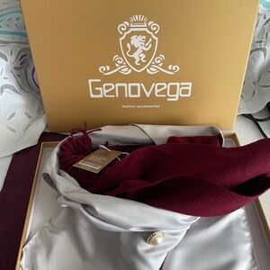 Genovega Burgundy Cashmere Scarf
